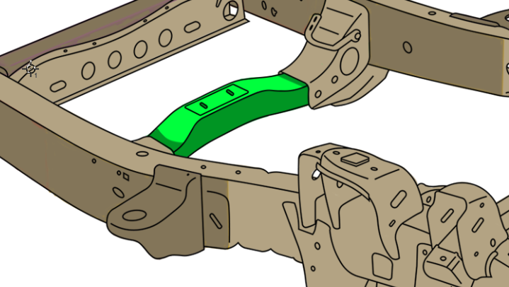 11-19 Chevy/GMC 2500HD Crew Cab 6.5 Foot Bed Transmission Crossmember Rust Buster Frameworks-6