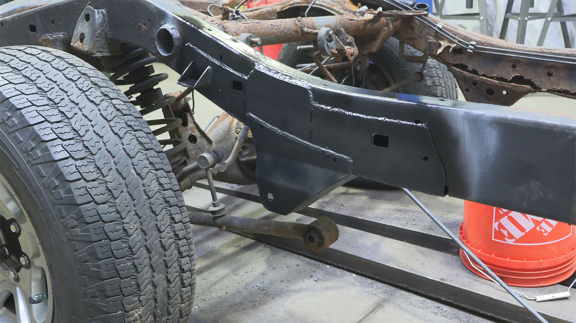 Mid-Rear Frame Repair Kit With C/A Mount Passenger Side For 1996-2002 Toyota 4Runner Rust Buster Frameworks-4