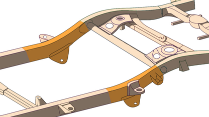Mid-Rear Frame Repair Kit With C/A Mount Passenger Side For 1996-2002 Toyota 4Runner Rust Buster Frameworks-9