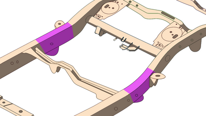 Mid Frame Repair Kit For 4Runner and FJ Cruiser Driver Side Rust Buster Frameworks-4