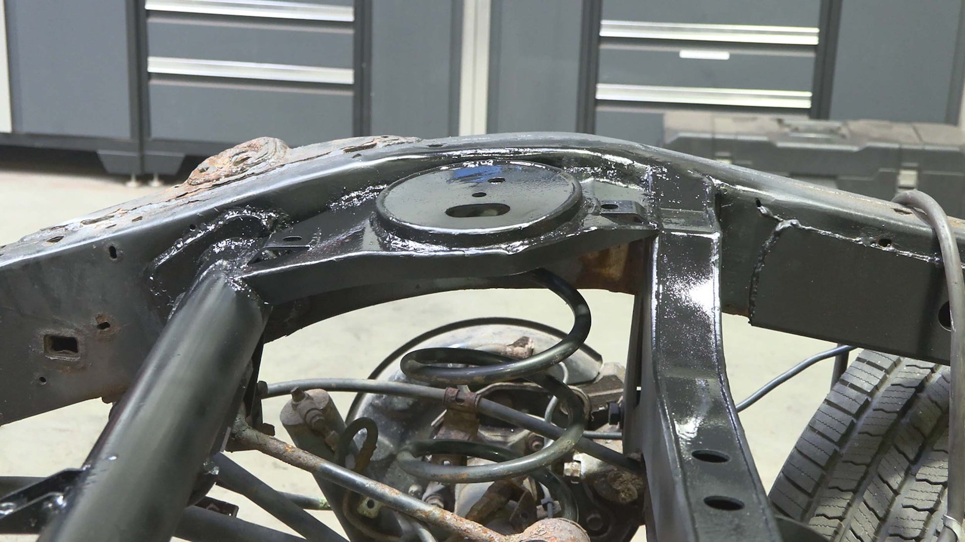 Rust Buster Frameworks Rear Upper Coil Spring Bucket and Shock Mount For FJ Cruiser and 4Runner Driver Side Rust Buster Frameworks