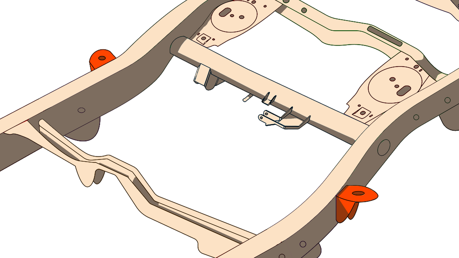 Middle Body Frame Mount For 4Runner and FJ Cruiser Rust Buster Frameworks-6