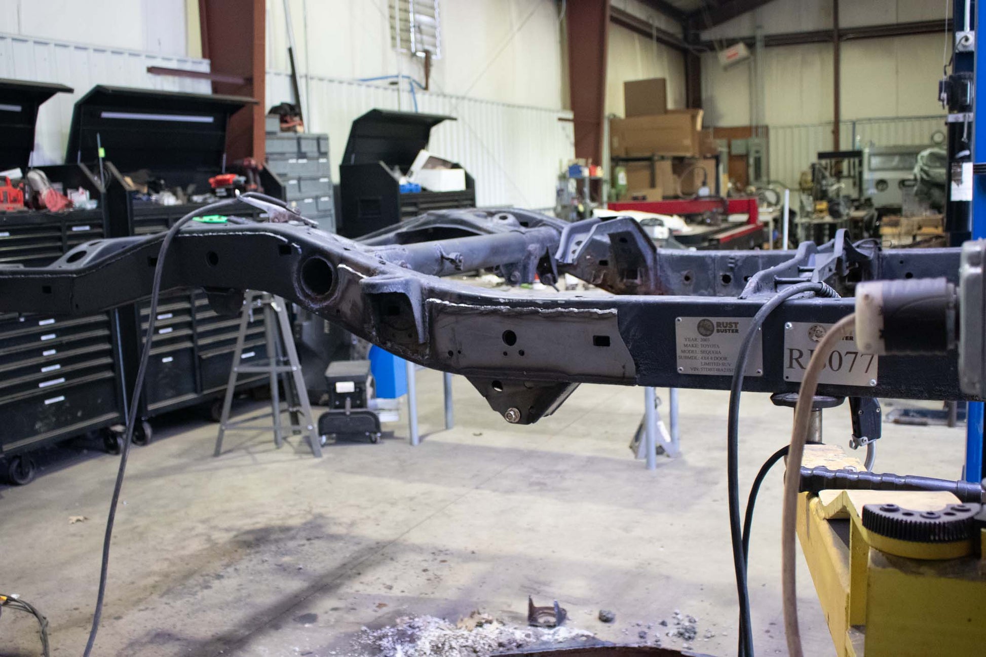 01-07 Toyota Sequoia Mid Frame Section Right Rust Buster Frameworks-5