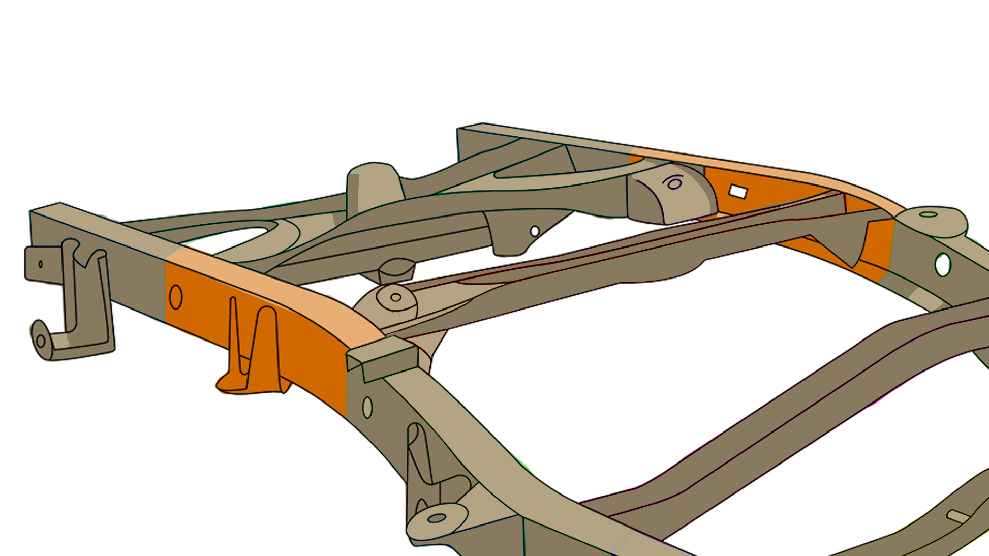 Rust Buster Frameworks Rear Over Axle Frame Section Passenger Side For 2000-2006 Toyota Tundra Rust Buster Frameworks