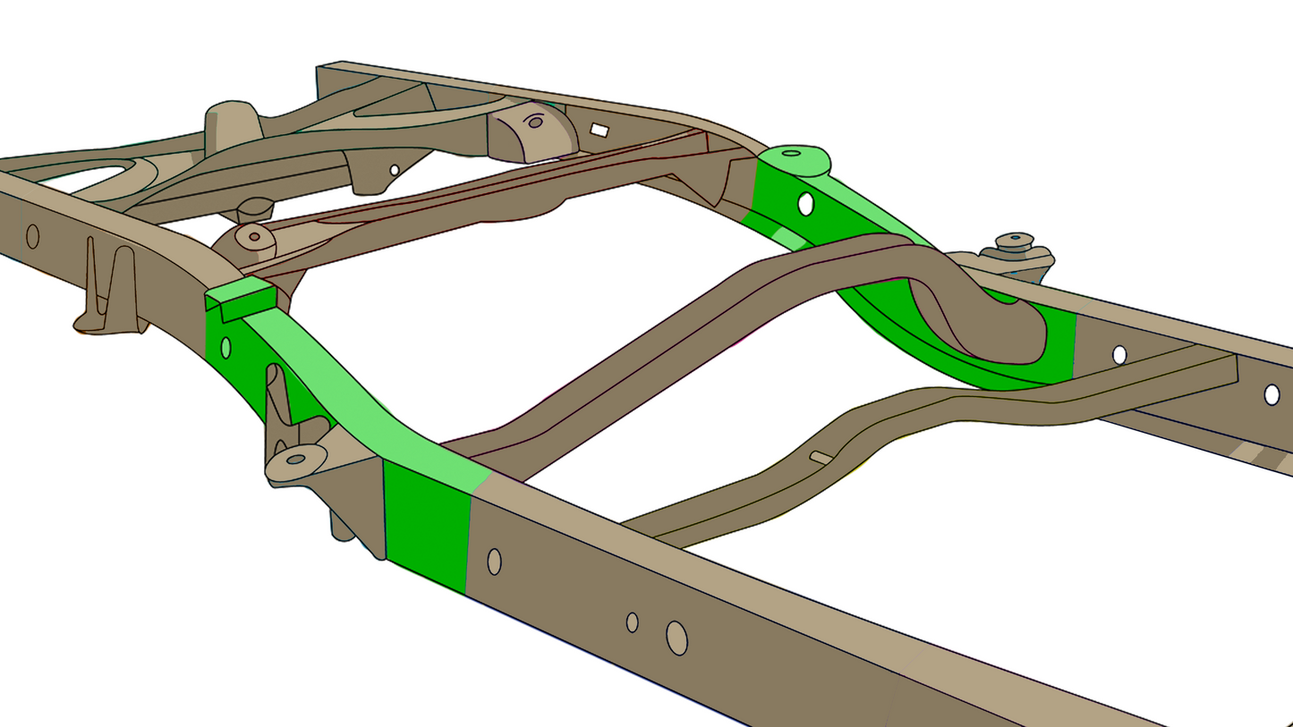 Mid Rear Frame Section Passenger Side For 2000-2006 Toyota Tundra Rust Buster Frameworks-3