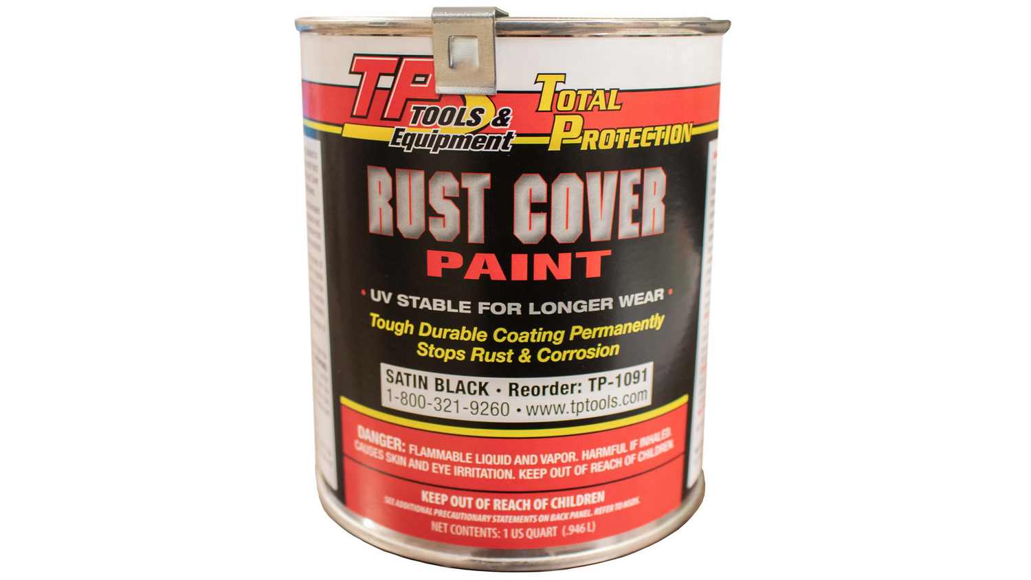 Rust Buster Frameworks Total Protection Rust Cover Paint 1 US Quart - Satin Black Rust Buster Frameworks