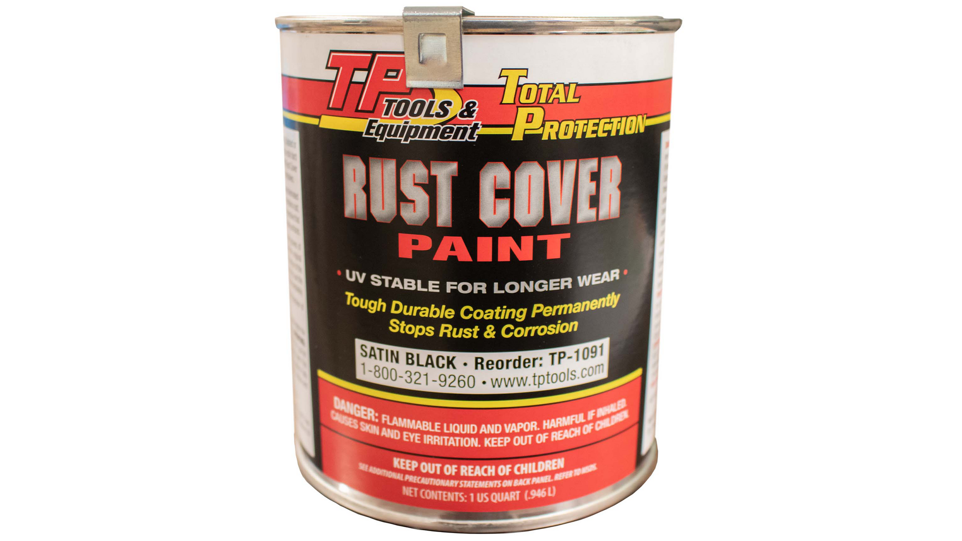 Total Protection Cover Paint 1 US Quart - Satin Black Rust Buster Frameworks