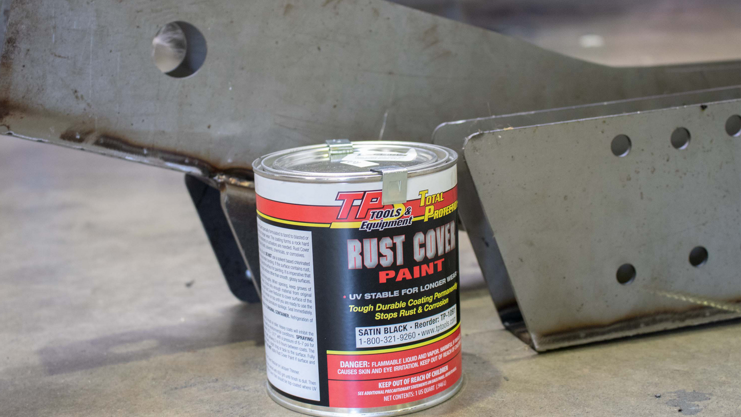 Total Protection Cover Paint 1 US Quart - Satin Black Rust Buster Frameworks-1