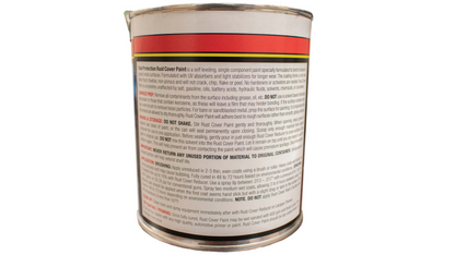 Total Protection Cover Paint 1 US Quart - Satin Black Rust Buster Frameworks-3