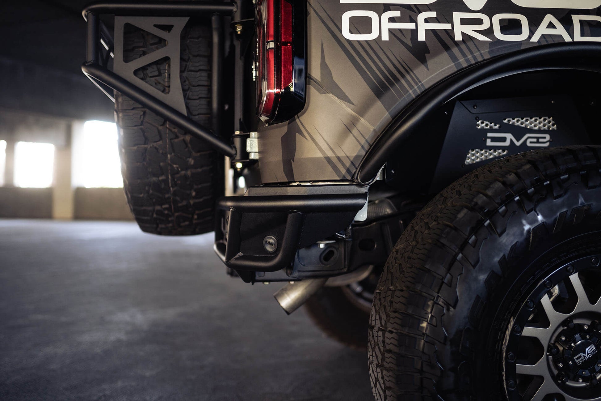 2021 2024 Ford Bronco Competition Series Rear Bumper DV8 Offroad-4