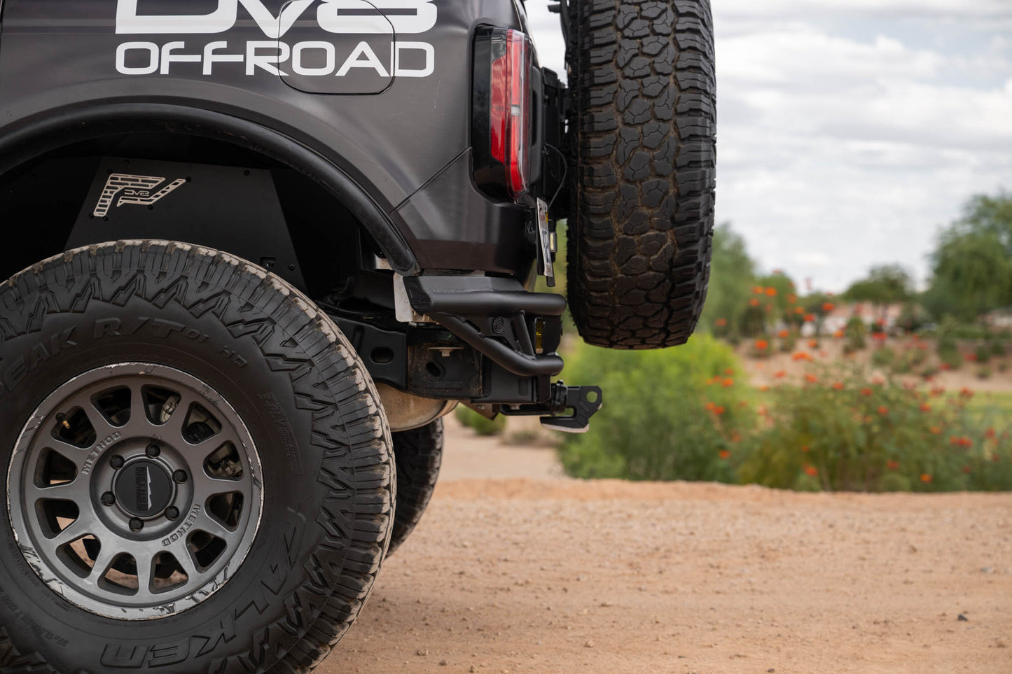 2021 2025 Ford Bronco Rear Tube Bumper DV8 Offroad-1