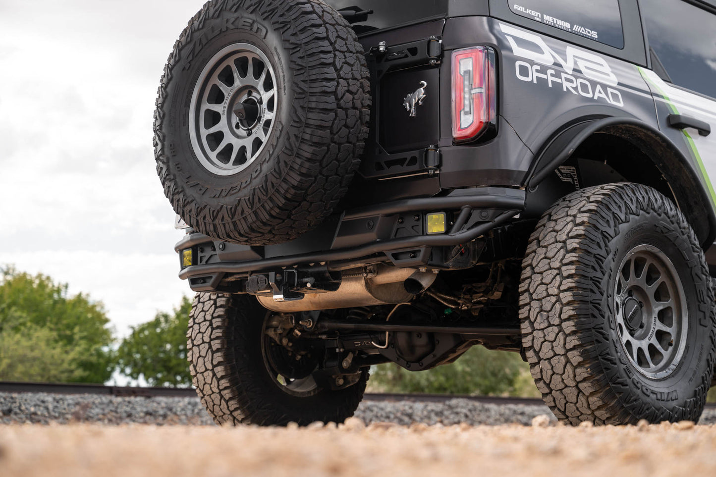 2021 2025 Ford Bronco Rear Tube Bumper DV8 Offroad-11