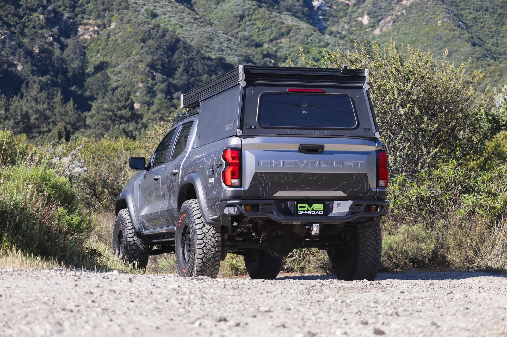 2023 2026 GMC Canyon & Chevy Colorado Tube Rear Bumper DV8 Offroad-4