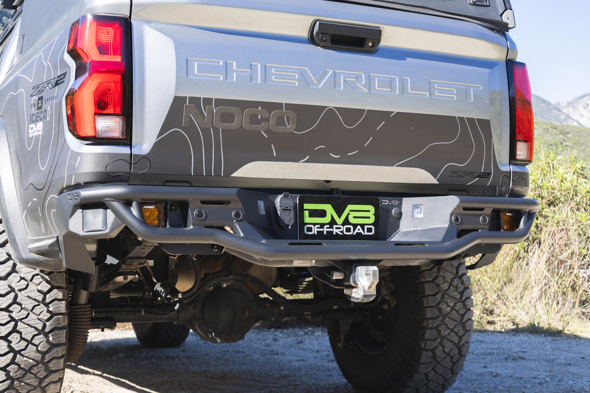 2023 2026 GMC Canyon & Chevy Colorado Tube Rear Bumper DV8 Offroad-5