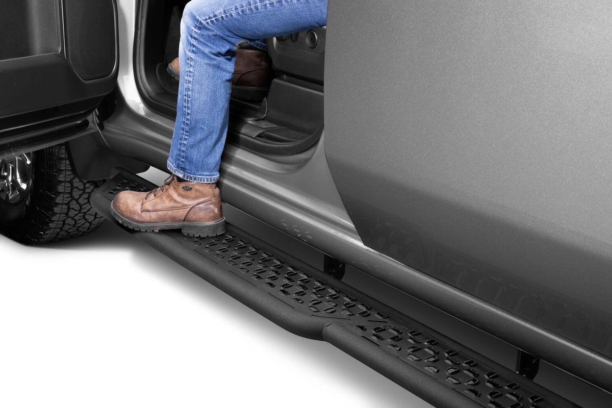 Growler Sport Running Boards Cab Length 2019 (New Body Style)-2026 Chevy Silverado/GMC Sierra 1500/2020-2026 GM2500 HD/3500 HD Textured Black N Fab NFab-21