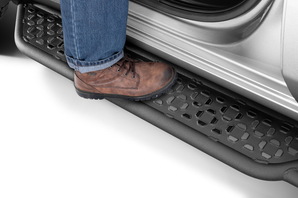 Growler Sport Running Boards Cab Length 2019 (New Body Style)-2026 Chevy Silverado/GMC Sierra 1500/2020-2026 GM2500 HD/3500 HD Textured Black N Fab NFab-23