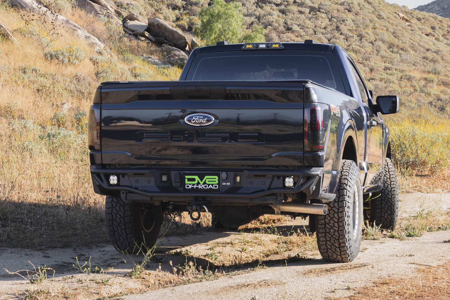 2021 2026 Ford F 150 Tube Rear Bumper DV8 Offroad-11