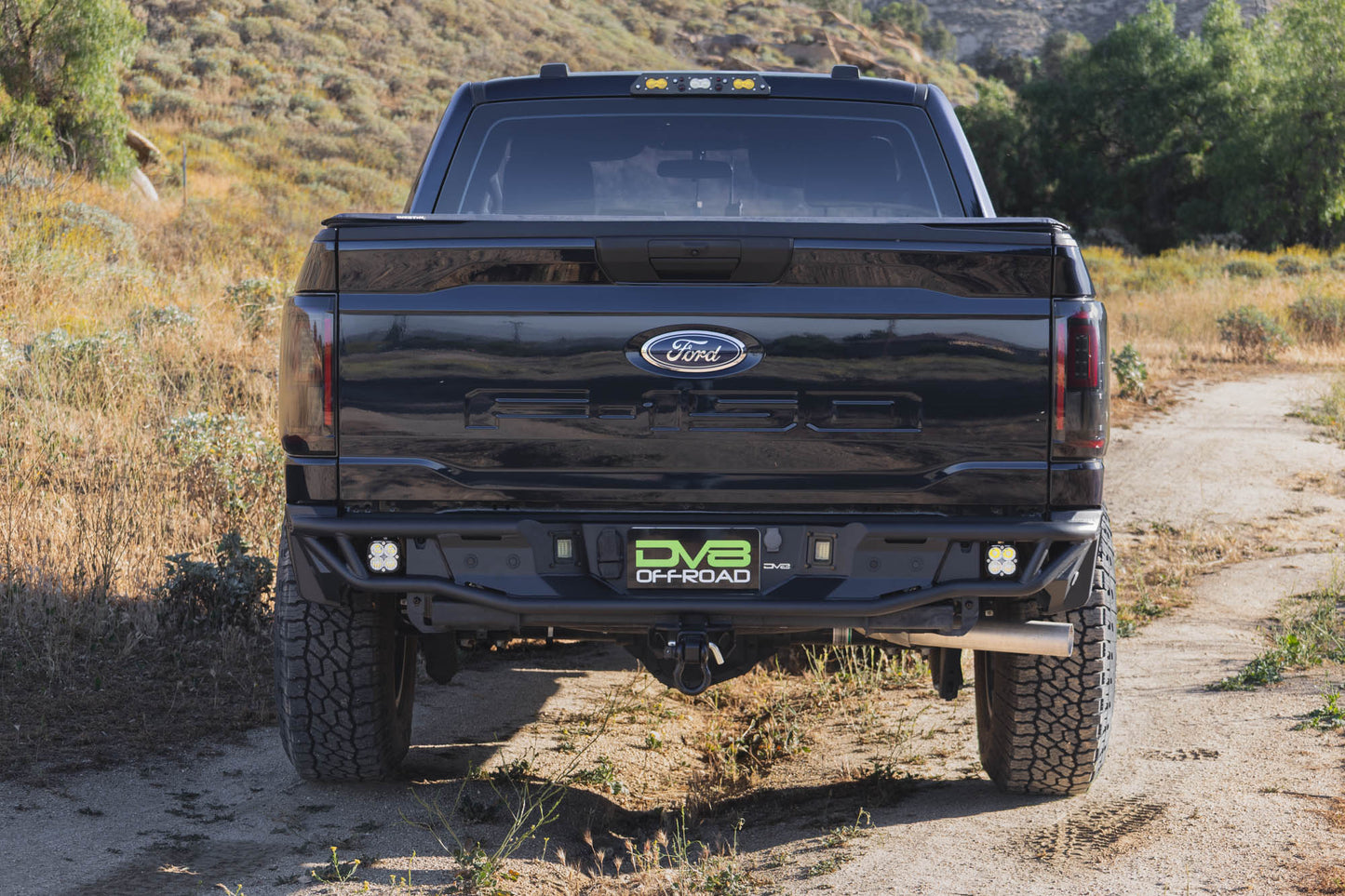 2021 2026 Ford F 150 Tube Rear Bumper DV8 Offroad-4