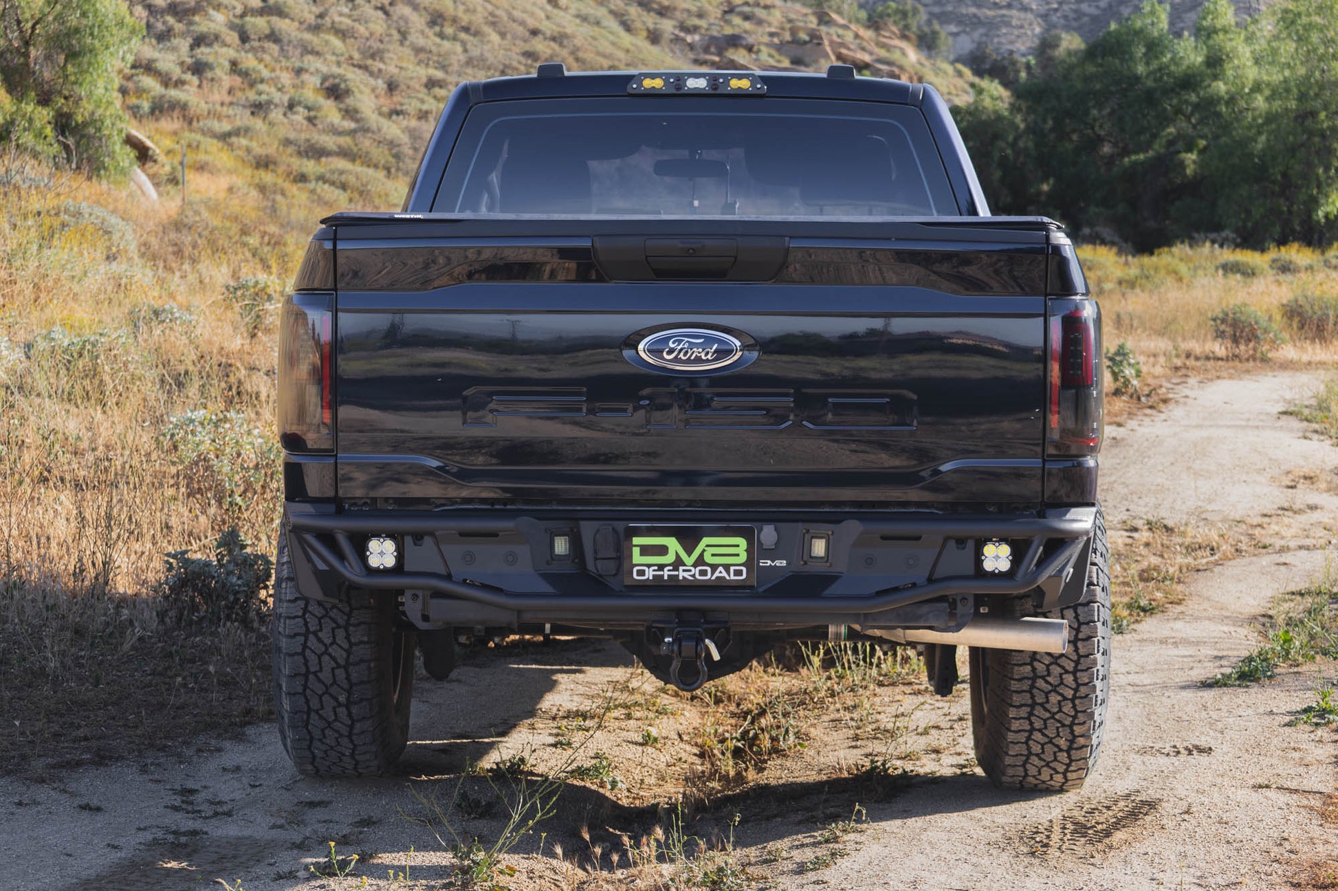 2021 2026 Ford F 150 Tube Rear Bumper DV8 Offroad-4