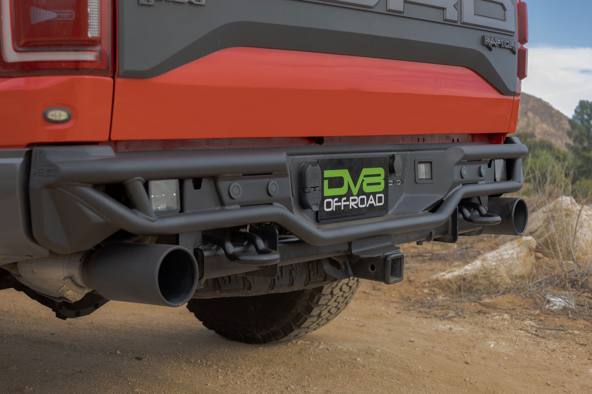 2017 2020 Ford F 150 Raptor Tube Rear Bumper DV8 Offroad-12