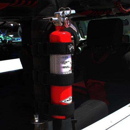 Fire Extinguisher Holder For Padded Roll Bars Webbing Black Bartact-3