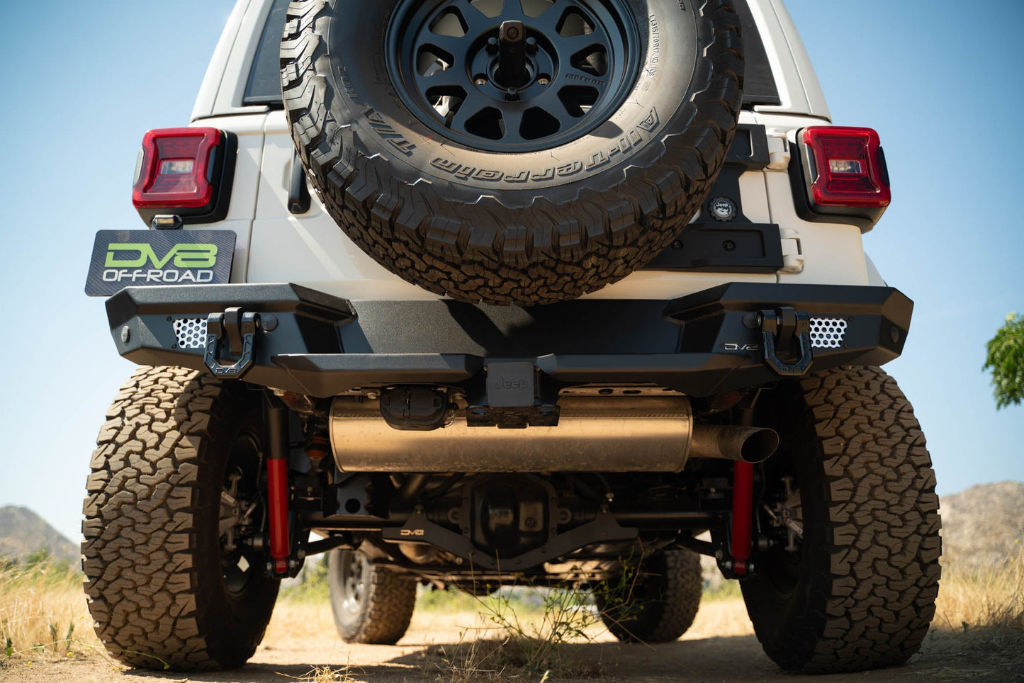 2018 2025 Jeep Wrangler JL JLU Mto Series Rear Bumper W/ Optional Tire Carrier DV8 Offroad-12