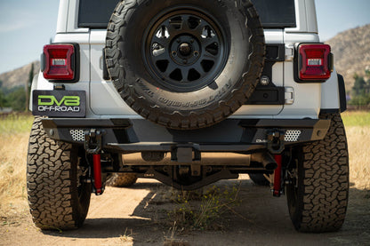 2018 2025 Jeep Wrangler JL JLU Mto Series Rear Bumper W/ Optional Tire Carrier DV8 Offroad-10