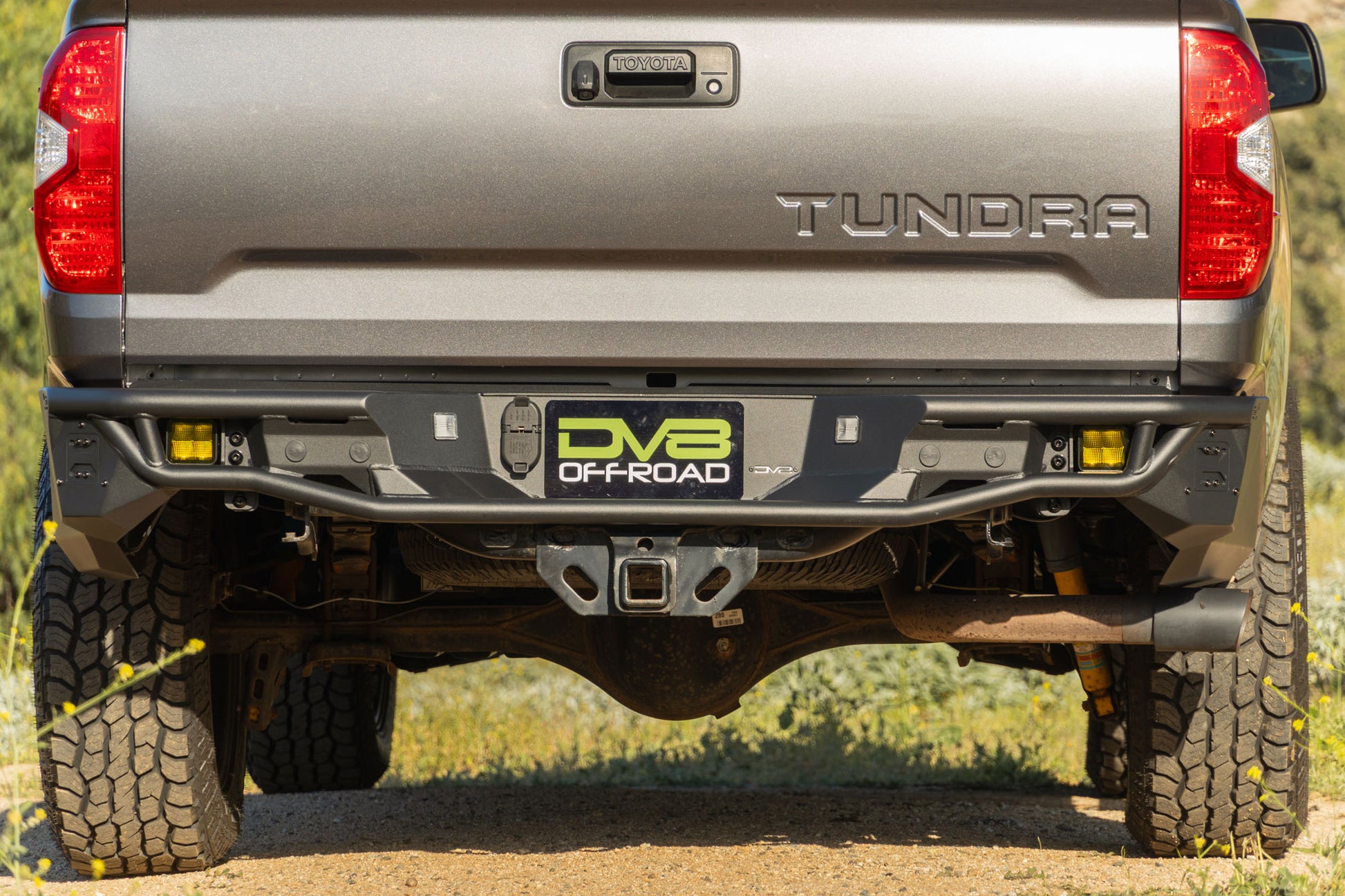 2014 2021 Toyota Tundra Tube Rear Bumper DV8 Offroad-1