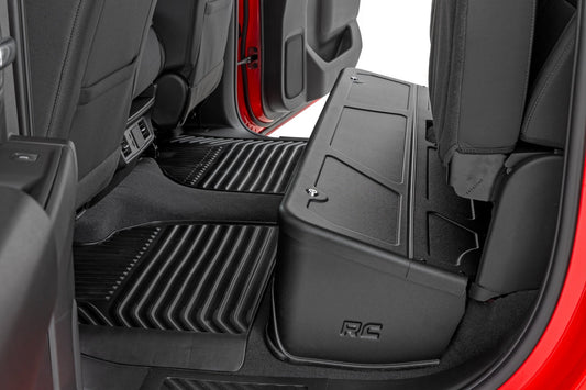 Under Seat Storage with Locking Lid Crew Cab Silverado/Sierra 1500/2500HD/3500HD (19-26) Rough Country-1