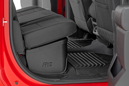 Under Seat Storage with Locking Lid Crew Cab Silverado/Sierra 1500/2500HD/3500HD (19-26) Rough Country-2