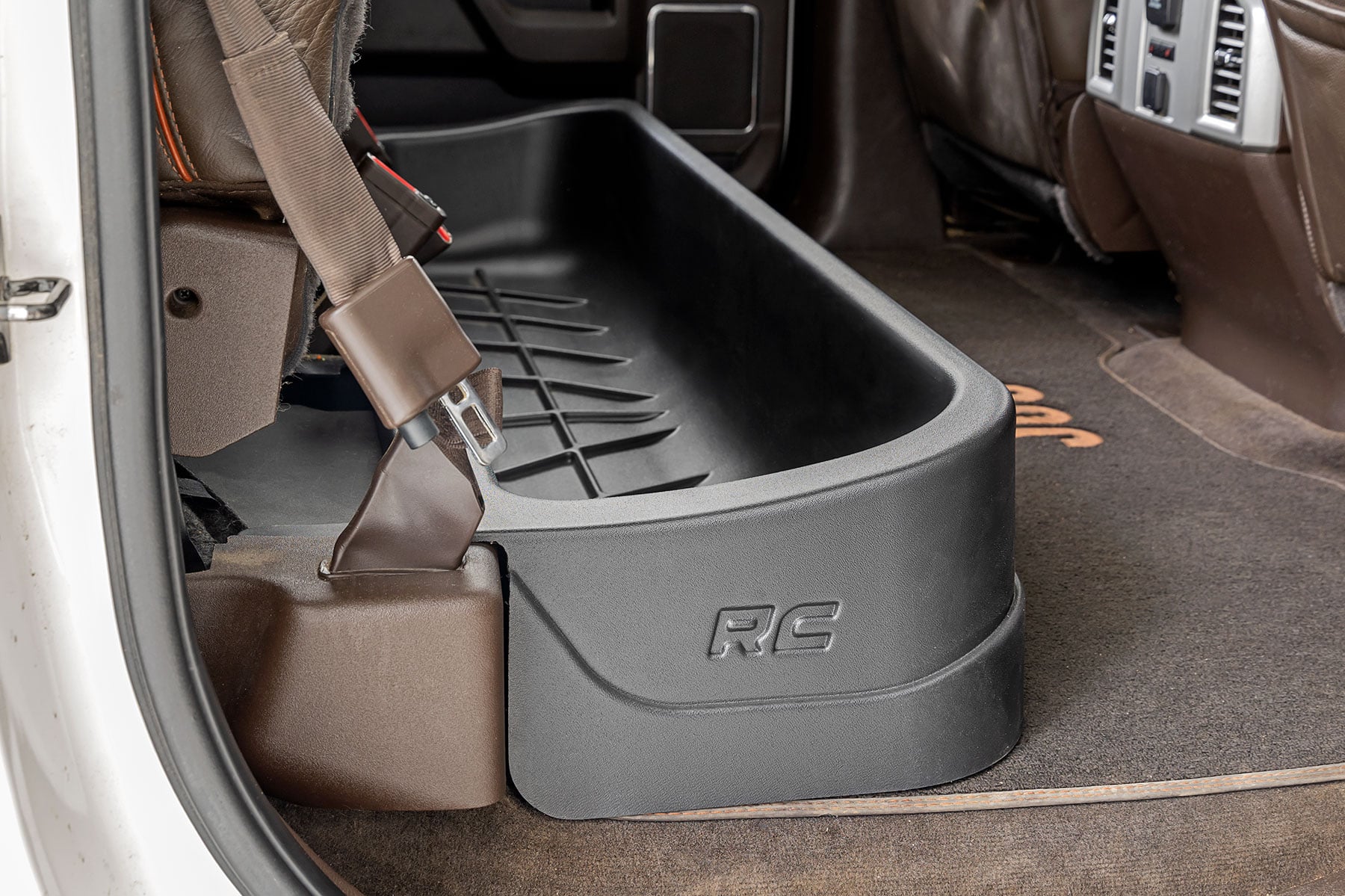 Under Seat Storage Crew Cab Ford F-150/F-250/F-350/Raptor (2015-2026) Rough Country-2