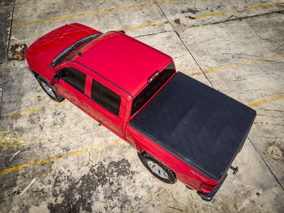 Soft Tri-Fold Bed Cover 14-18 Silverado/Sierra 1500 6 Foot 5 Inch Bed w/o Cargo Mgmt Rough Country-3