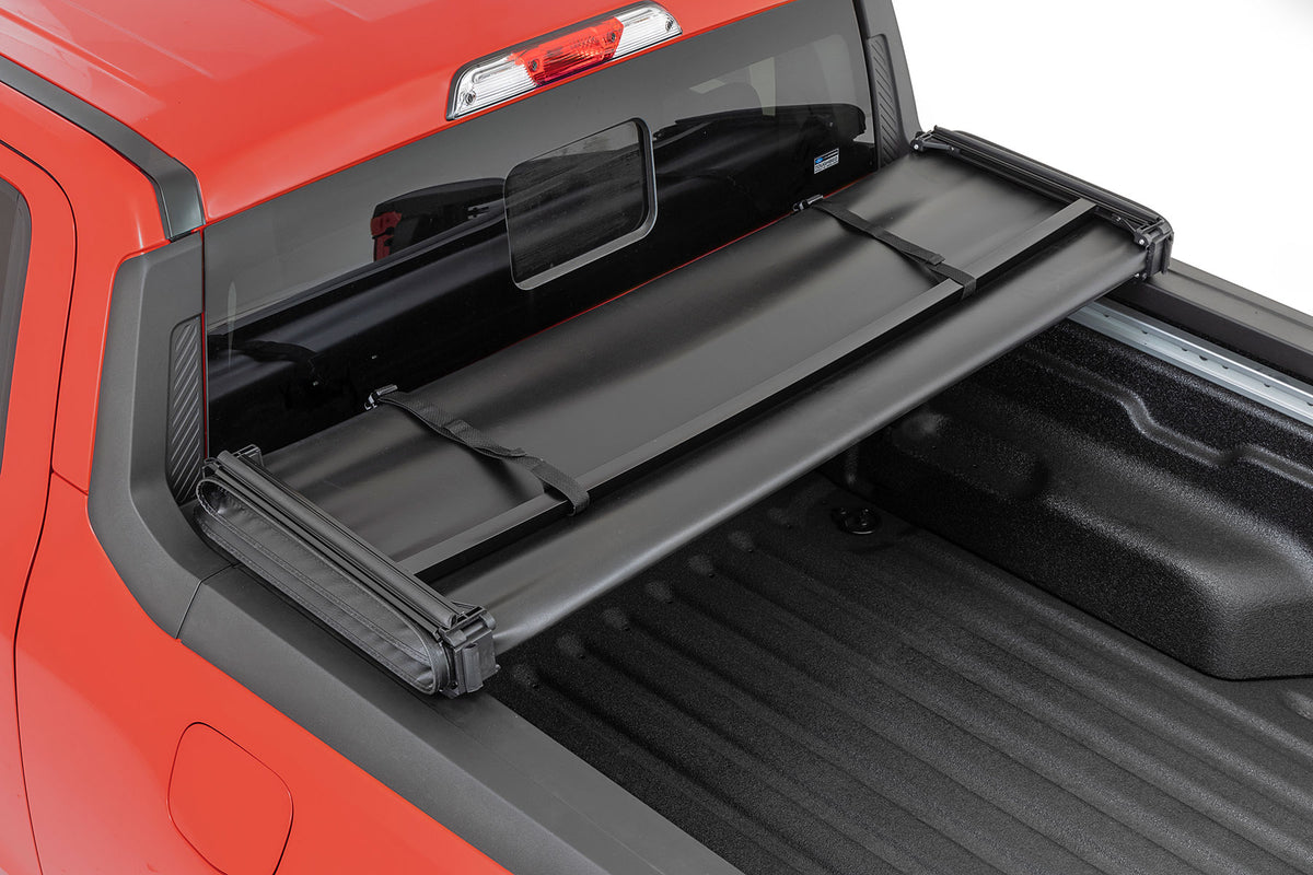 Bed Cover Tri Fold 4.6 Foot Bed 22 Ford Maverick 4WD Rough Country-3