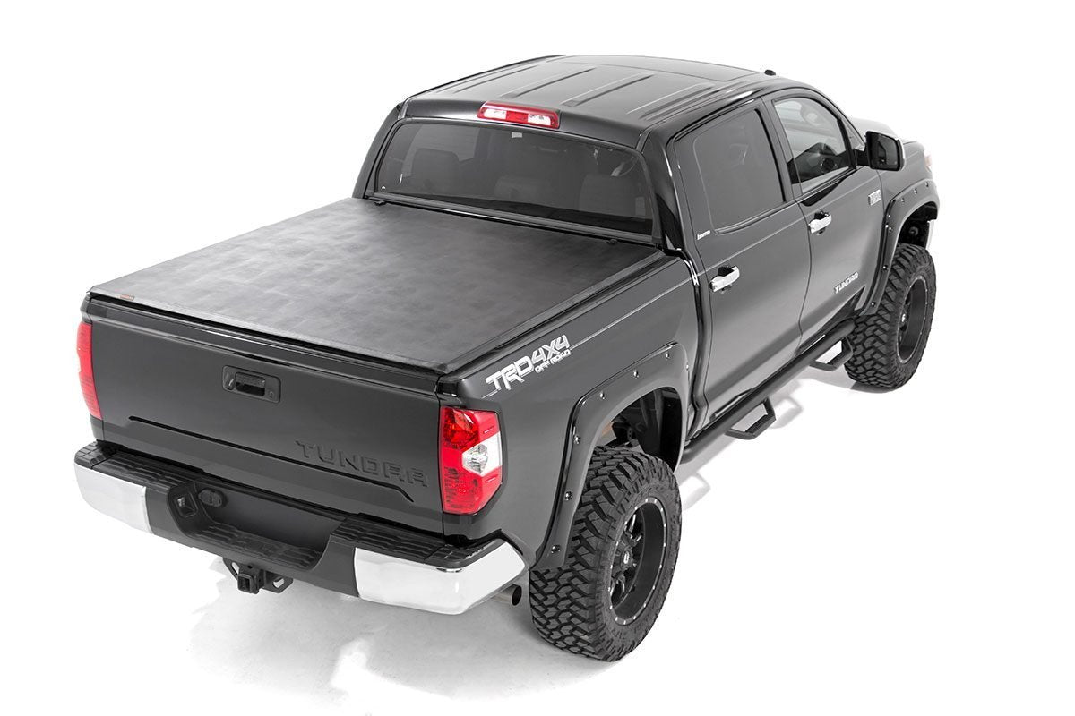 Tundra Soft Tri-Fold Bed Cover 14-23 Tundra 5 Foot 5 Inch Bed w/o Cargo Mgmt Rough Country-1