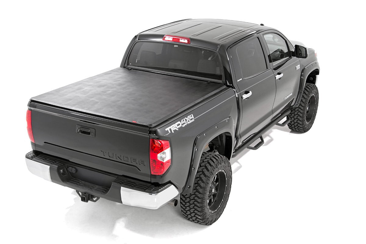Tundra Soft Tri-Fold Bed Cover 14-19 Tundra 6 Foot 5 Inch Bed w/o Cargo Mgmt Rough Country-1