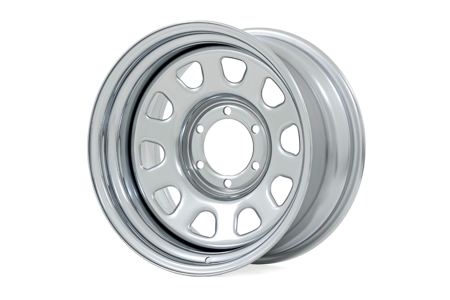 Steel Wheel Chrome 15x8 5x5.5 4.25 Bore -19mm Rough Country