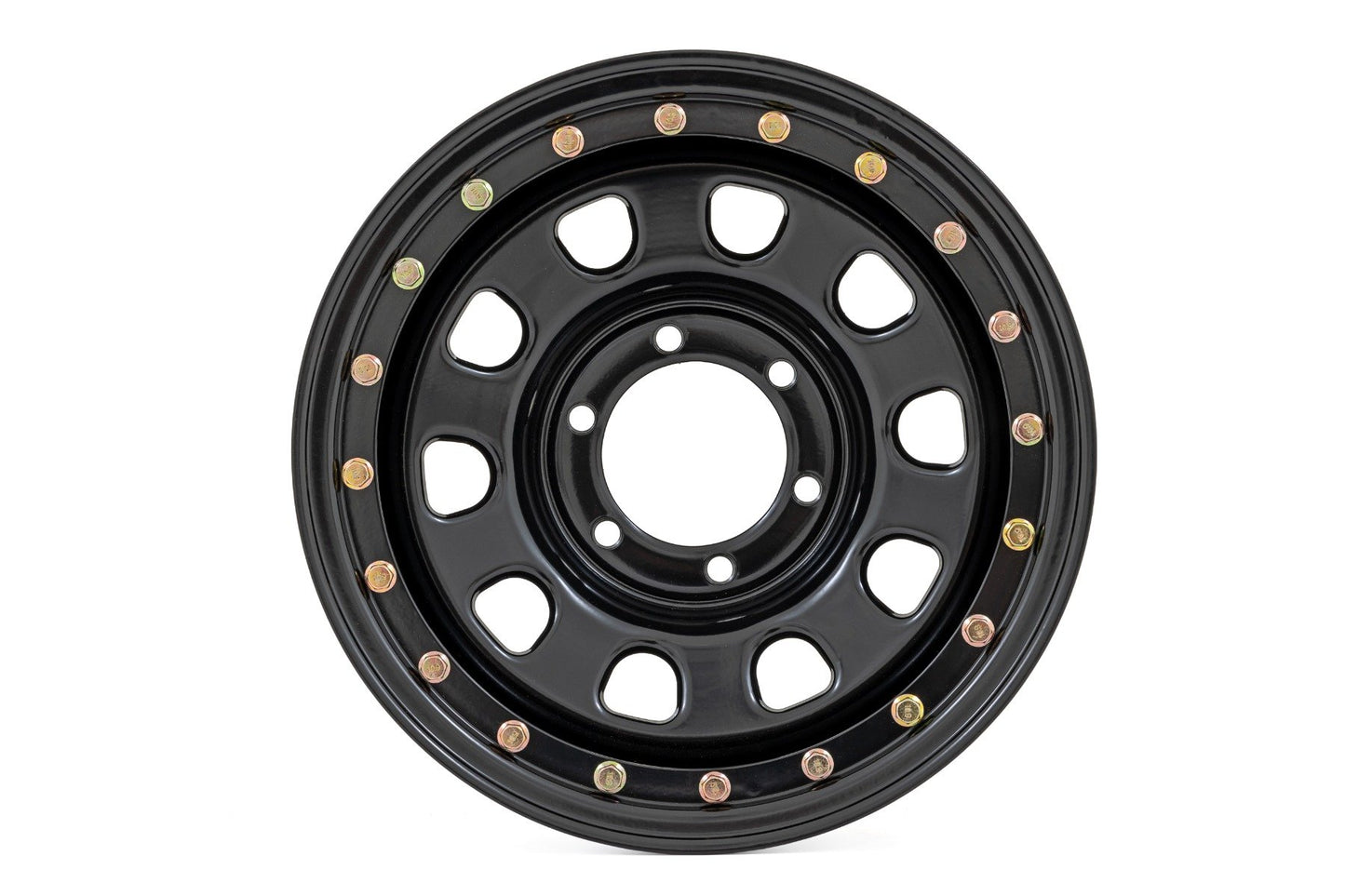 Steel Simulated Bead Lock Wheel Black 17x9 5x5 3.30 Bore -12 Rough Country-1
