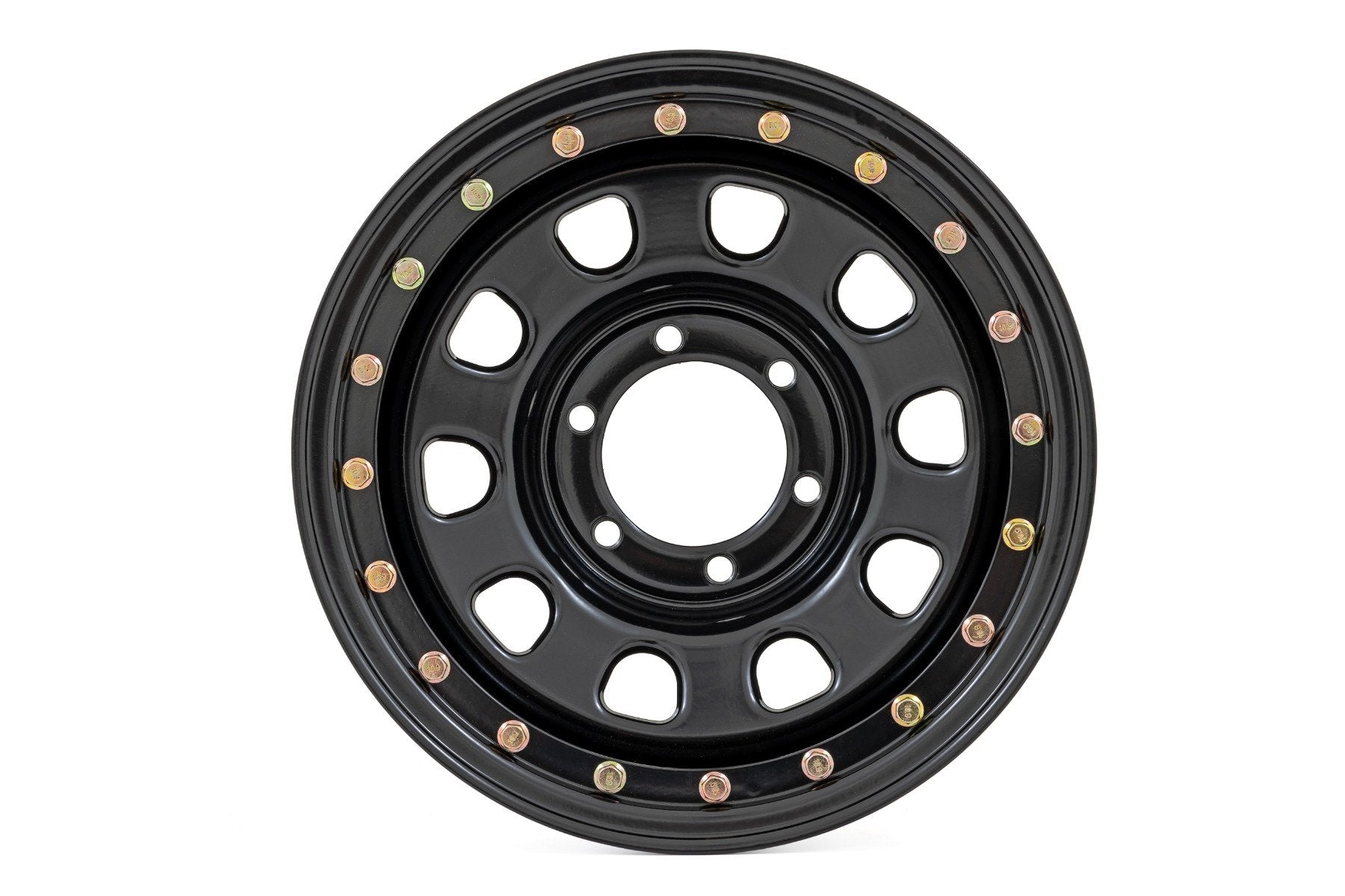 Steel Simulated Bead Lock Wheel Black 17x9 5x5 3.30 Bore -12 Rough Country-1