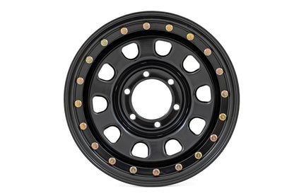 Steel Simulated Bead Lock Wheel Black 17x9 5x5 3.30 Bore -12 Rough Country-1