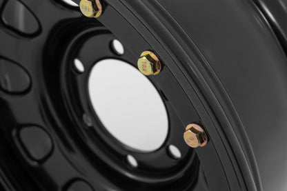 Steel Simulated Bead Lock Wheel Black 17x9 5x5 3.30 Bore -12 Rough Country-2