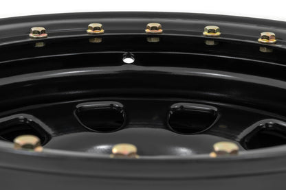 Steel Simulated Bead Lock Wheel Black 17x9 5x5 3.30 Bore -12 Rough Country-3