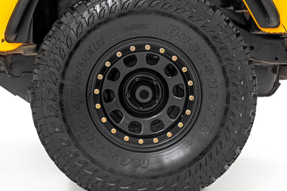 Steel Simulated Bead Lock Wheel Black 17x9 5x5 3.30 Bore -12 Rough Country-4