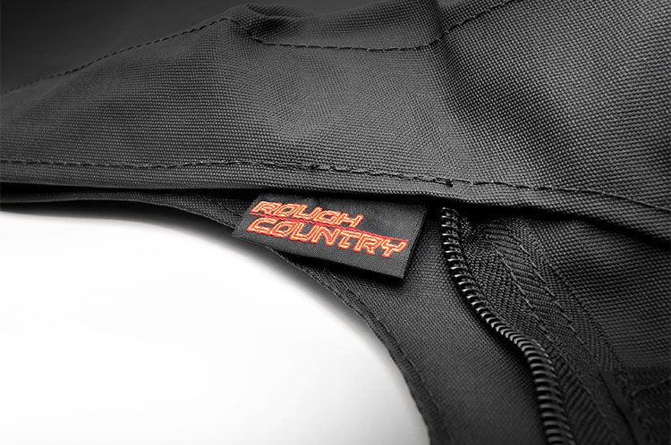 Rough Country Jeep Wrangler YJ Replacement Soft Top Black 87-95-Half Steel Doors Rough Country