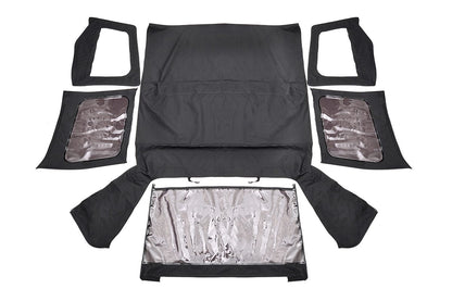 Soft Top Replacement Black Half Doors Jeep Wrangler YJ 4WD (87-95) Rough Country-1