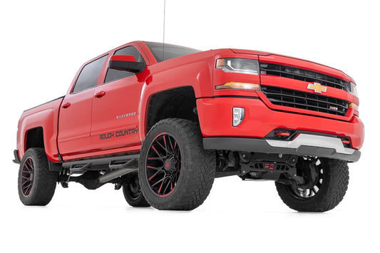 Nerf Steps Cab Length Extended Cab 6 Foot 7 Inch Bed Silverado/Sierra 1500 (14-18 & Classic) Rough Country-1