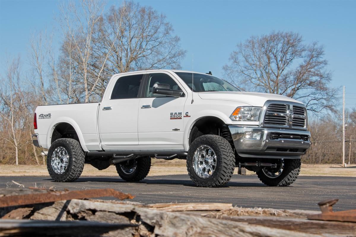 Rough Country Dodge Wheel to Wheel Nerf Steps 10-18 RAM 2500/3500 Crew Cab 6 Foot 4 Inch Bed Rough Country