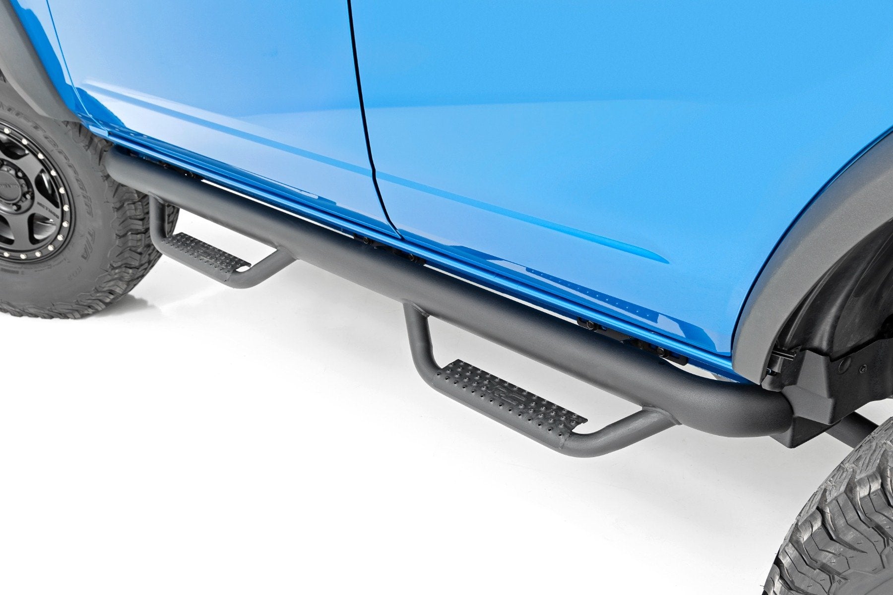 Rough Country Nerf Steps Wheel to Wheel 4 Door Ford Bronco 4WD 21-Up Rough Country