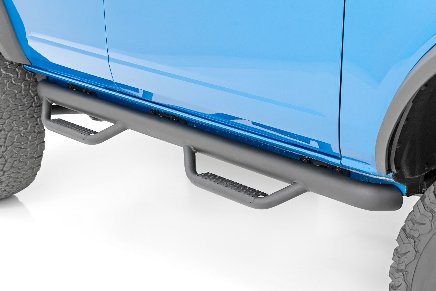 Rough Country Nerf Steps Wheel to Wheel 4 Door Ford Bronco 4WD 21-Up Rough Country