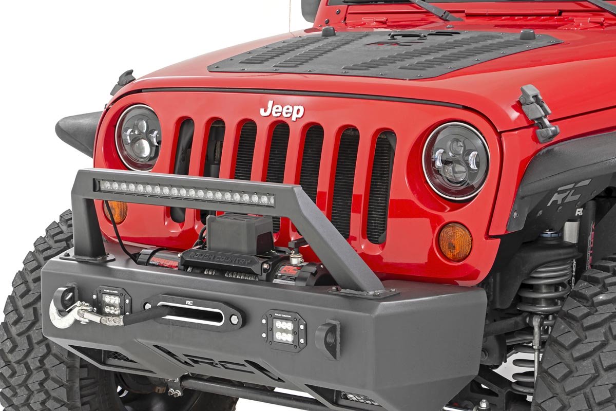 Jeep 7 Inch LED Projection Headlights Wrangler TJ, JK Rough Country-2