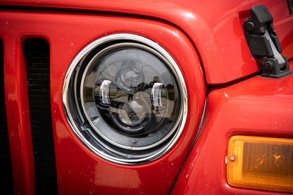 Jeep 7 Inch LED Projection Headlights Wrangler TJ, JK Rough Country-3